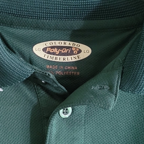 Green Bud Light Polo Colorado Timberline Poly-Dri Breathable Golf Shirt L - Picture 4 of 4
